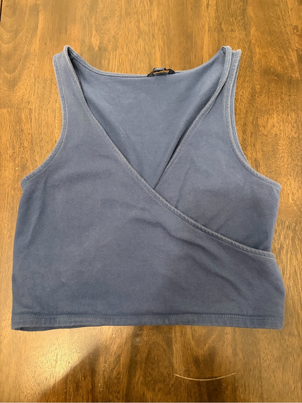 Aeropostale Navy Wrap-Front Crop Tank
